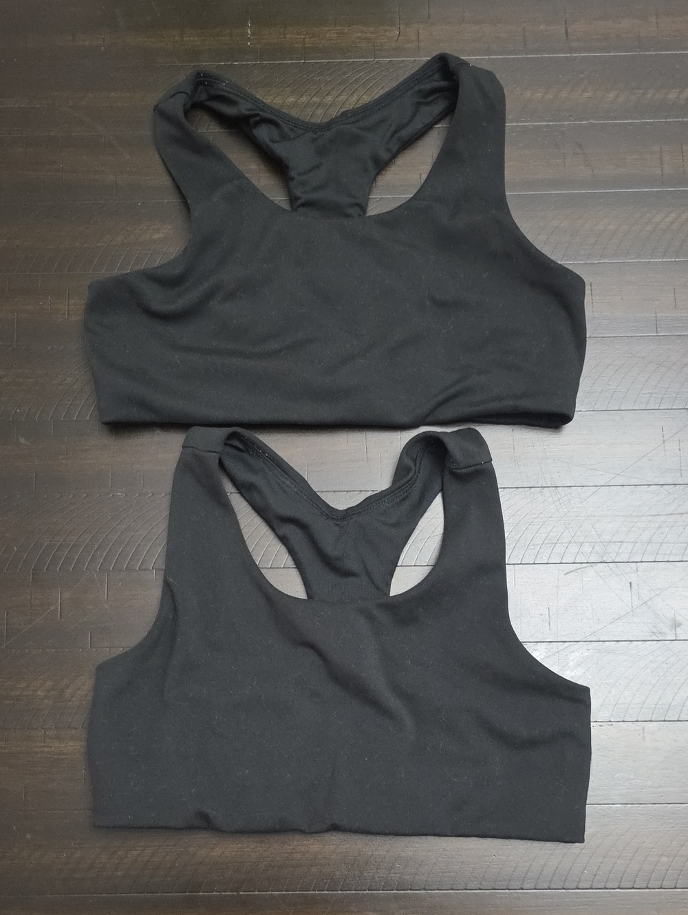 Girls DSG Black Racerback Sports Bras - Pair